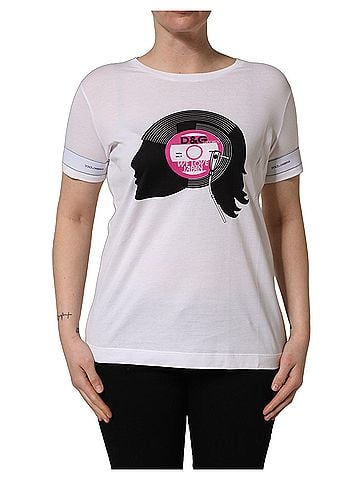 Dolce & Gabbana Basic White D&G WE LOVE JAPAN Print Cotton Women's T-shirt (view 1)