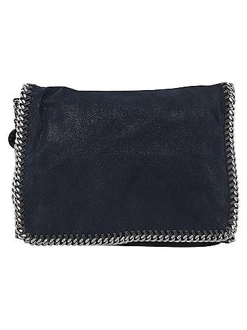 Stella McCartney Falabella Fold Over Flap Crossbody Bag Shaggy Deer Navy Synthetic Shoulder Bag Bag (view 1)