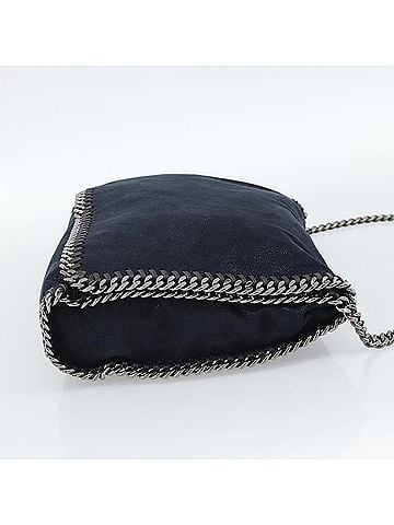 Stella McCartney Falabella Fold Over Flap Crossbody Bag Shaggy Deer Navy Synthetic Shoulder Bag Bag (view 2)