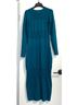 Bebe 100% Viscose Solid Teal Wool Dress Size L - photo 3