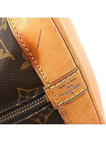 Louis Vuitton Alma Handbag Monogram Canvas Brown Canvas Handbag (view 2)