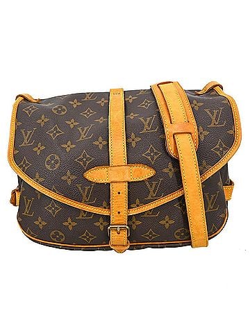 Louis Vuitton Saumur Handbag Monogram Canvas Brown Canvas Shoulder Bag Bag (view 1)