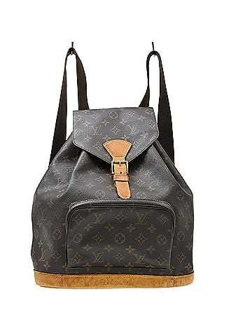 Louis Vuitton Vintage Montsouris Backpack Monogram Canvas Brown Canvas Backpack Bag (view 1)