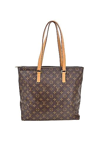 Louis Vuitton Cabas Mezzo Monogram Canvas Brown Canvas Tote Bag Bag (view 1)