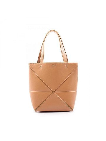 Loewe Loewe Puzzlefold Mini Handbag, Leather, Women's, Brown, A657V25X01 (view 1)