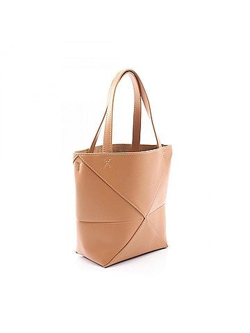 Loewe Loewe Puzzlefold Mini Handbag, Leather, Women's, Brown, A657V25X01 (view 2)
