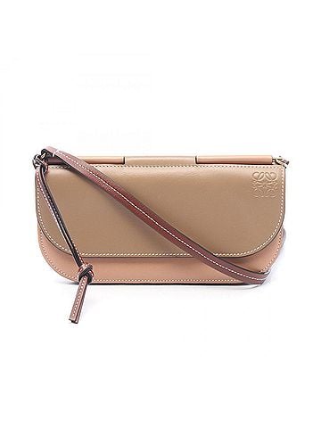 Loewe Loewe Gate Pochette Shoulder Bag/Handbag, Leather, Women's, Gray, Pink, Brown (view 1)