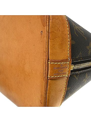 Louis Vuitton Alma Handbag Monogram Canvas Brown Canvas Handbag (view 2)