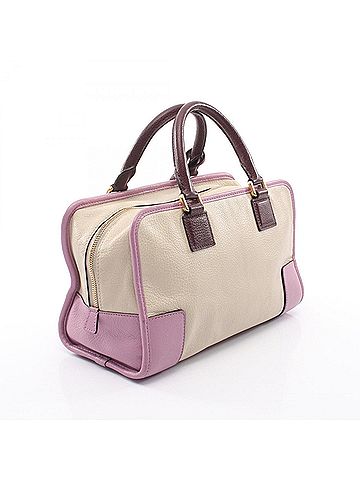 Loewe Loewe Amazona 28 Handbag, Leather, Women's, Ivory, Purple, Bordeaux (view 2)