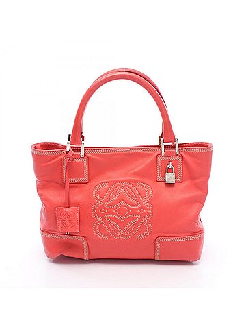Loewe Loewe Amazona Fusta Handbag, Leather, Women's, Red, 311.54.028 (view 1)