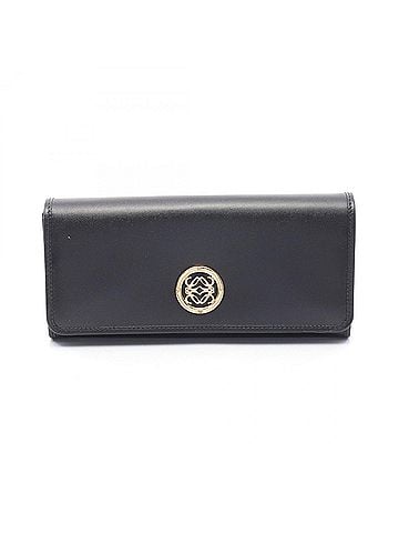 Loewe Loewe Anagram Bi-fold Long Wallet, Leather, Women's, Black, 174.06.F11 (view 1)