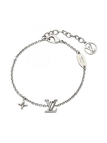 Louis Vuitton Louis Vuitton LV Iconic Bracelet, Stainless Steel with Rhinestones, Women's, Silver Tone (view 1)