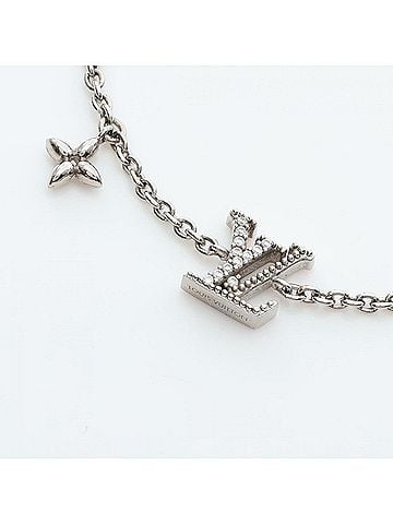 Louis Vuitton Louis Vuitton LV Iconic Bracelet, Stainless Steel with Rhinestones, Women's, Silver Tone (view 2)