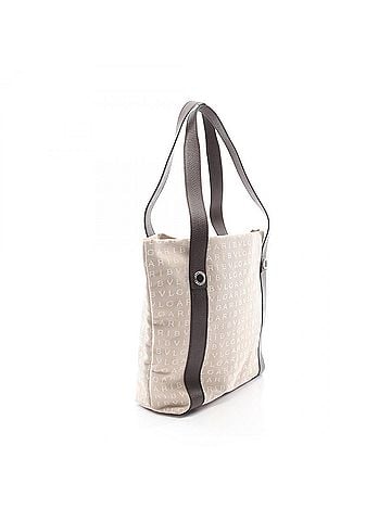 Bvlgari Bvlgari Bulgari Logomania Tote Bag/Handbag, Canvas and Leather, Women's, Beige/Brown (view 2)