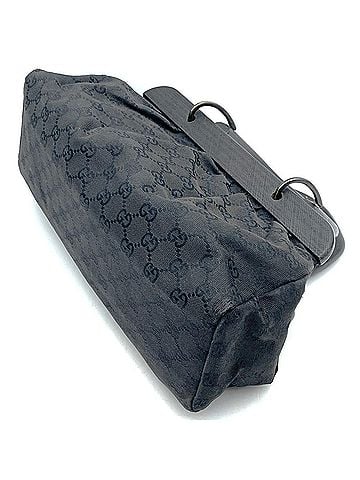 Gucci GUCCI 112683 GG Canvas Handbag Wood Black Women's (view 2)