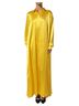 Dolce & Gabbana Basic 100% Silk Solid Yellow Yellow Silk Collared Button Down Maxi Women's Dress Size L - photo 1