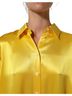 Dolce & Gabbana Basic 100% Silk Solid Yellow Yellow Silk Collared Button Down Maxi Women's Dress Size L - photo 4