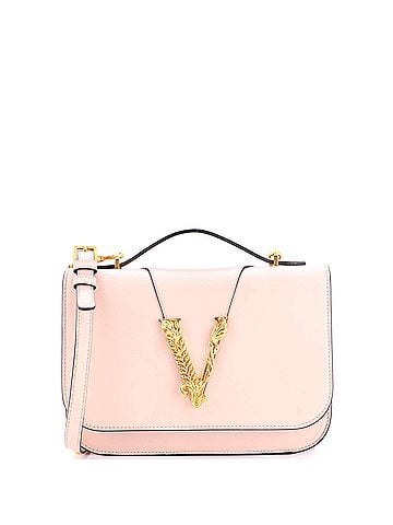 Versace Virtus Flap Shoulder Bag Leather Small (view 1)