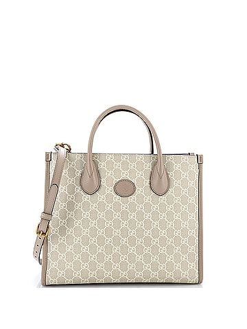 Gucci Interlocking G Tote GG Coated Canvas and Leather Small (view 1)