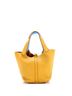 Hermès 100% Leather Yellow Eclat Picotin Lock Bag Clemence MM One size - photo 4