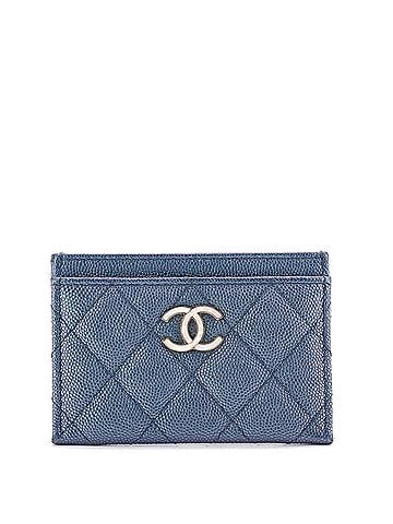 Chanel CC Card Holder Quilted Iridescent Caviar (view 1)