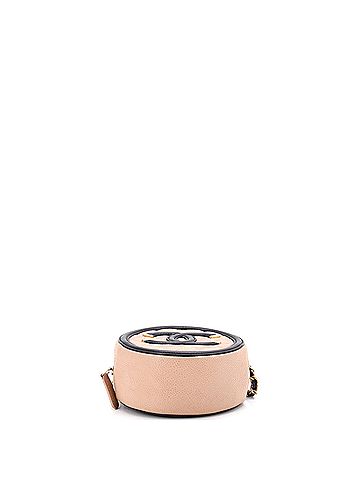 Chanel Filigree Round Clutch with Chain Quilted Caviar Mini (view 2)