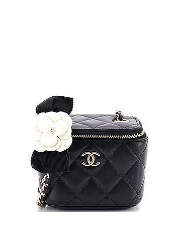 Chanel Camellia Bow Vanity Case with Chain Quilted Lambskin Mini (view 1)