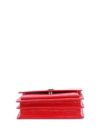 Saint Laurent Sunset Crossbody Bag Crocodile Embossed Leather Medium (view 2)
