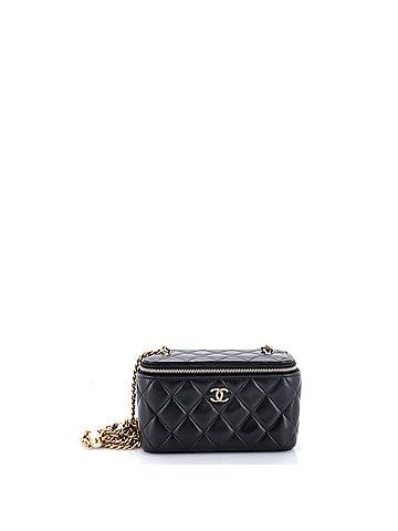 Chanel Classic Vanity Case with Resin Pearl Chain Quilted Lambskin Small (view 1)