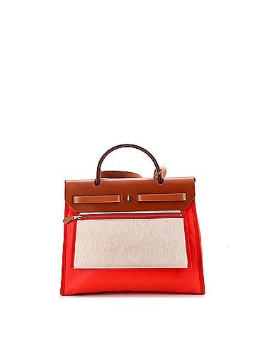 Hermès Herbag Zip Berline Vache Canvas and Leather 31 (view 2)