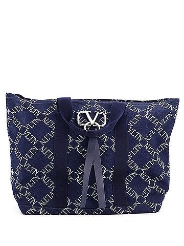 Valentino Garavani VRing Tote Printed Denim Large (view 1)