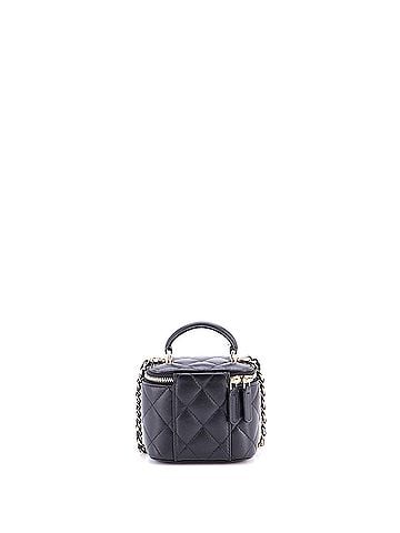 Chanel Classic Top Handle Vanity Case with Chain Quilted Lambskin Mini (view 2)