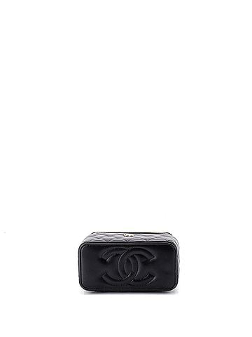 Chanel Classic Vanity Case with Resin Pearl Chain Quilted Lambskin Small (view 2)