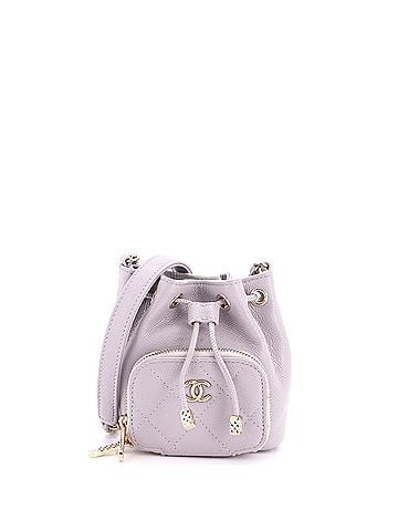 Chanel Business Affinity Drawstring Bucket Bag Quilted Caviar Mini (view 1)