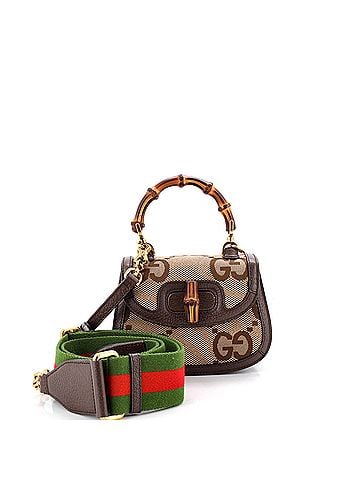 Gucci Bamboo 1947 Top Handle Bag Jumbo GG Canvas Mini (view 1)