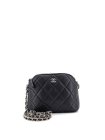 Chanel CC Dome Zip Clutch with Chain Quilted Caviar Mini (view 1)