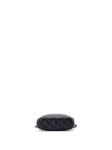 Chanel CC Dome Zip Clutch with Chain Quilted Caviar Mini (view 2)