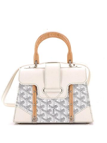 Goyard Structured Saigon Top Handle Bag Coated Canvas with Leather Mini (view 1)