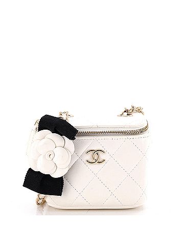 Chanel Camellia Bow Vanity Case with Chain Quilted Lambskin Mini (view 1)
