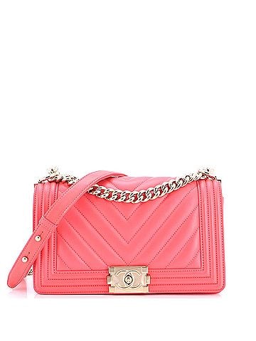 Chanel Boy Flap Bag Chevron Calfskin Old Medium (view 1)