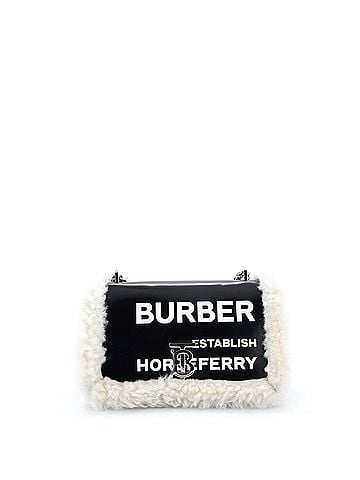 Burberry Lola Shoulder Bag Printed Coated Canvas with Shearling Small (view 1)