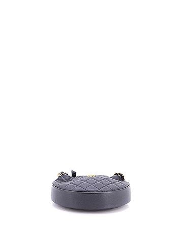 Chanel Double Chain Bow Hobo Pouch Quilted Caviar Mini (view 2)