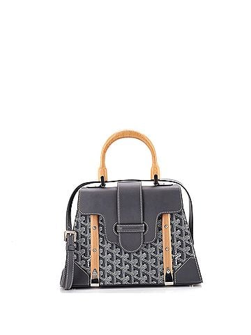 Goyard Saigon Top Handle Bag Coated Canvas with Leather PM (view 1)