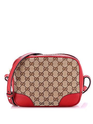 Gucci Bree Disco Crossbody Bag GG Canvas with Leather Mini (view 1)