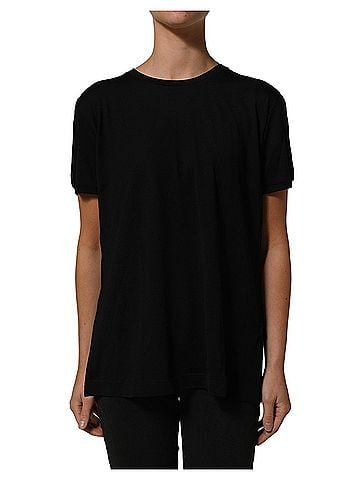 Dolce & Gabbana Basic Black Wool Crew Neck Short Sleeves Women's T-shirt (view 1)
