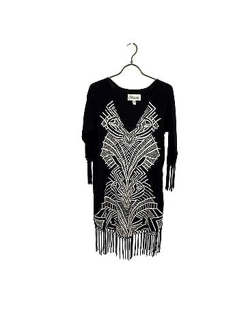 Cleobella Embroidered Fringe Tunic Cover-up Dress Casual Dress (view 1)
