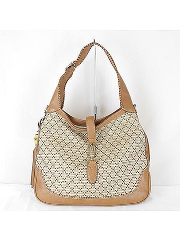 Gucci GUCCI Diamante New Jackie 246907 204991 Shoulder Bag Canvas/Leather Beige Women's (view 1)