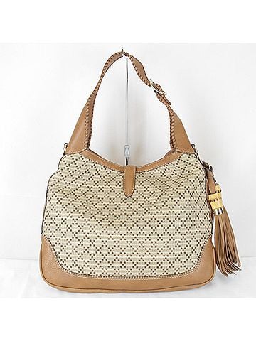 Gucci GUCCI Diamante New Jackie 246907 204991 Shoulder Bag Canvas/Leather Beige Women's (view 2)