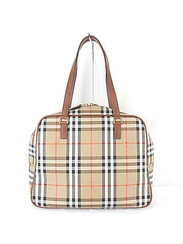 Burberry BURBERRY Nova Check Shadow Horse Handbag, Canvas/Leather, Beige, Women's (view 2)