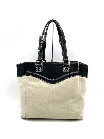 Gucci GUCCI 141432 Tote Bag, Canvas/Leather, Beige/Black, Women's/Men's (view 2)